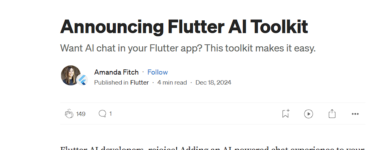 Announcing Flutter AI Toolkit【日本語訳】