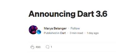 Announcing Dart 3.6【日本語訳】