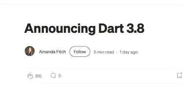 Announcing Dart 3.8【日本語訳】