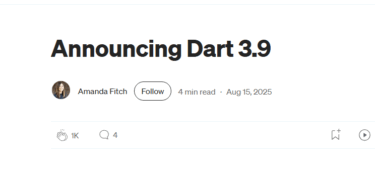 Announcing Dart 3.9【日本語訳】