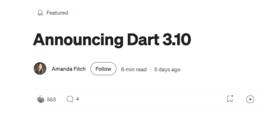 Announcing Dart 3.10【日本語訳】